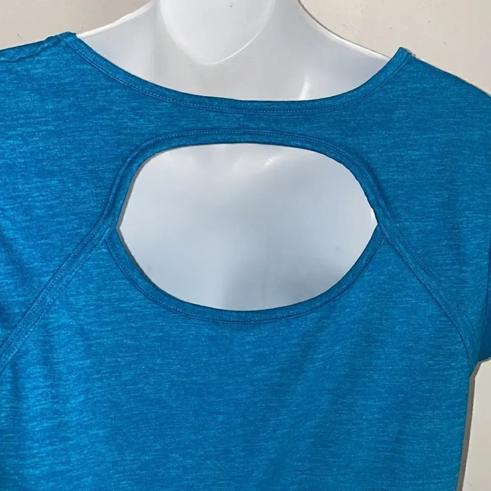 THE NORTH FACE Turquoise Open Back T-Shirt-S - Picture 5 of 8